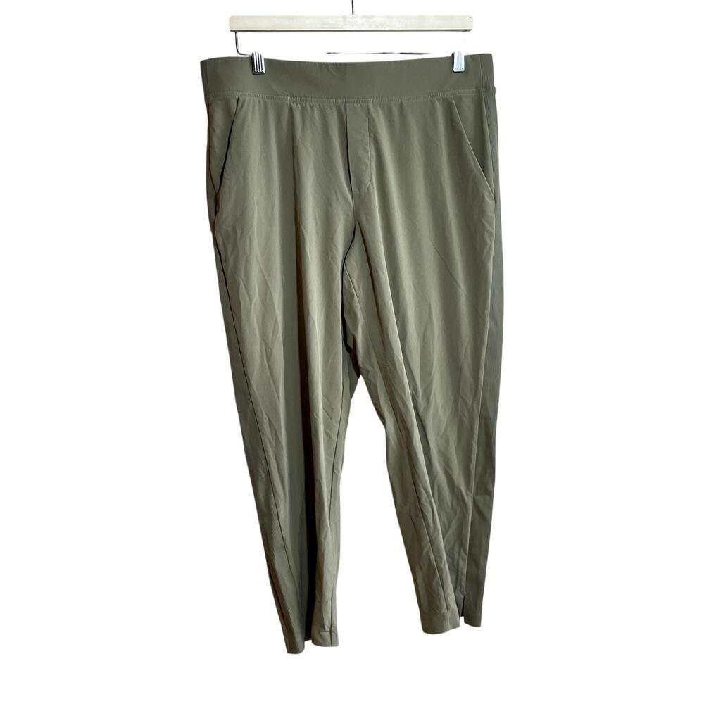 Athleta sage green joggers elastic waist women's size 14P casual workout pants